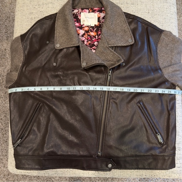 NWT By Anthropologie Twill Cocoon Moto Jacket Size XL - Picture 9 of 10